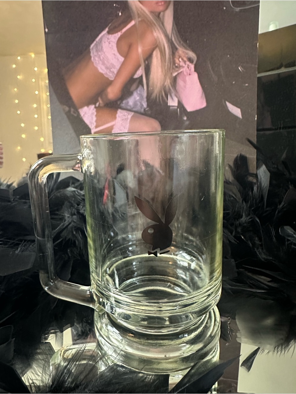Playboy Vintage Glass Mug Set of 2